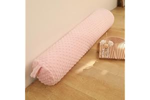 EOIEOV Neck Roll Cervical Pillows for Neck 24 inches Pink Round Neck Pillow for Bed Round Cervical Roll Cylinder Bolster Cushion with Removable Washable Cover