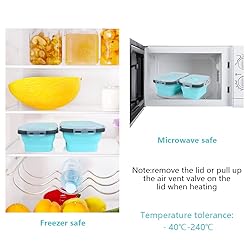 VIGIND Set of 4 Collapsible Foldable Silicone Food
