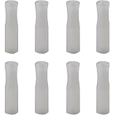 pson 8Pcs Silicone Straw Tips, Food Grade Reusable Anti-Scald/Cold Straw Covers Fit for 6mm Stainless Steel Straws(White)