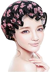 KissDate PrettyDate 3 Packs Double Layer Shower Cap Elastic Waterproof Bath Cap view 7
