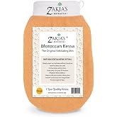 Kessa Exfoliating Mitt &ndash; Beige for Radiant Skin | Microdermabrasion, Removes dead skin, dirt and grime, spray tan removal