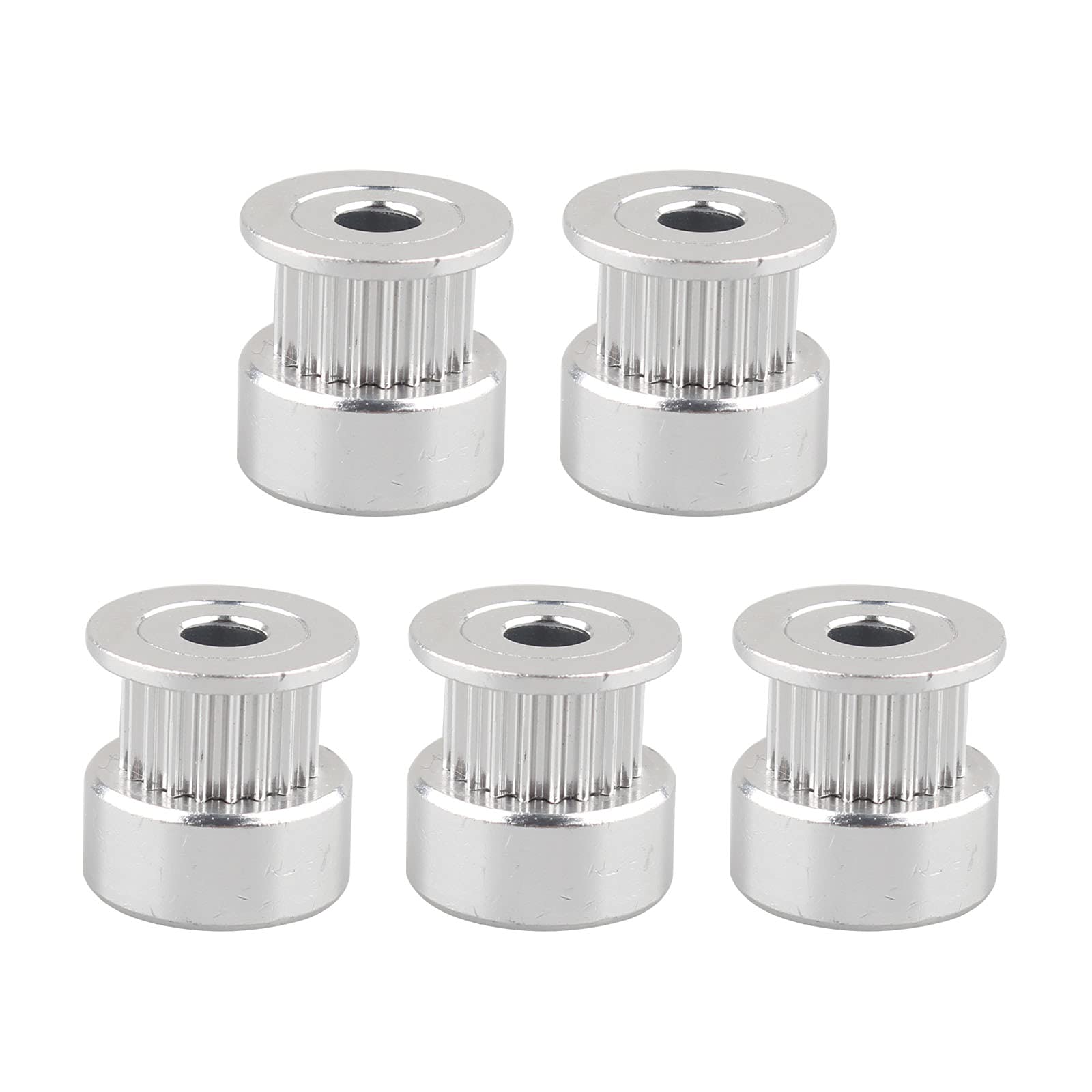 HALJIA 5PCS GT2 20 Teeth 5mm Bore Timing Pulley Aluminum Synchronous Wheel for 6mm Belt, Compatible with RepRap 3D Printer Prusa i3