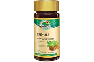 Zandu Triphala Capsules, Supports Bowel Wellness & Healthy Gut, Helps to Boost Immunity & Useful for Digestion, Antioxidant Properties - 90 Veg Capsules