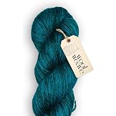 Woolweave Fingering Weight Yarn - Hand Dyed Sock Yarns, 75% Extrafine Merino Wool &amp; 25% Polyamide, 100g Skein, 438 Yards - Lightweight, Soft &amp; Durable Green Yarn
