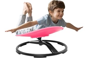 Zhenx Spinning Chair for Kids, Autism Kids Swivel Chair, Kids Sensory Chair, Spinning Chair for Autistic Kids & ADHD Children, Sit and Spin Training Body Coordination(Pink)