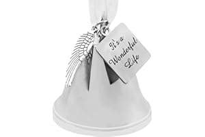 ZMCINER It's a Wonderful Life Ornament Christmas Bell Ornament Silver Bells for Christmas Decorations
