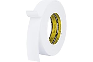 COUMENO Single-Sided Adhesive White Foam Tape (EVA Material), Single-Sided Sealing Foam pad Sponge Tape for Window Waterproofing, self-Adhesive, Suitable for Sealing Doors and Windows 1.18inX9.84FT