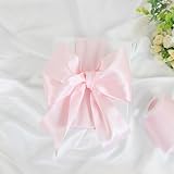 YAAVAAW 22m Baby Pink Satin Ribbon 75mm Thick Gift Wedding Car Decor view 3