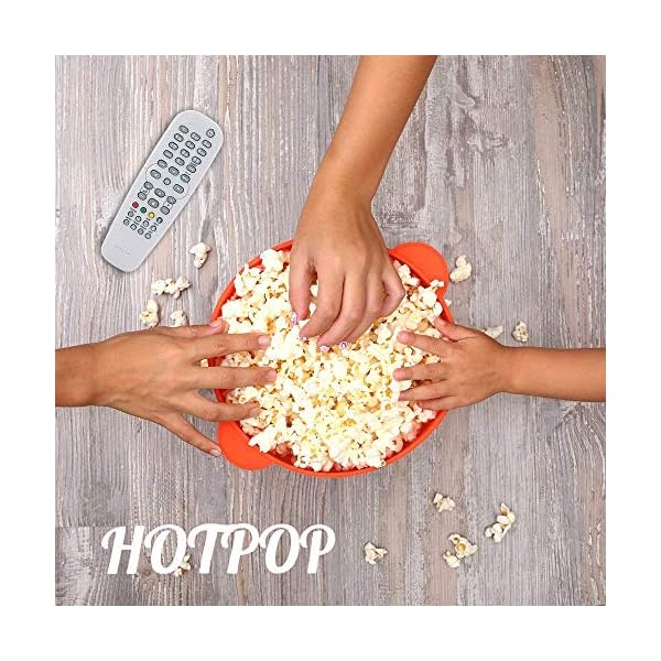 The Original Hotpop Microwave Popcorn Popper Silicone Bowl, BPAFree