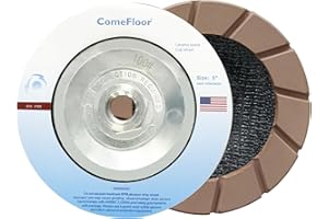 COMEFLOOR Concrete Grinding Wheel 5" Ceramic Diamond Cup Wheel for Floor Grinding, 100# Dry Edge Polishing Discs Fits Angle Grinder, 5/8"-11
