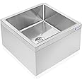 GRIDMANN Stainless Steel Floor Mop Sink - 19" x 22" x 12", NSF Certified