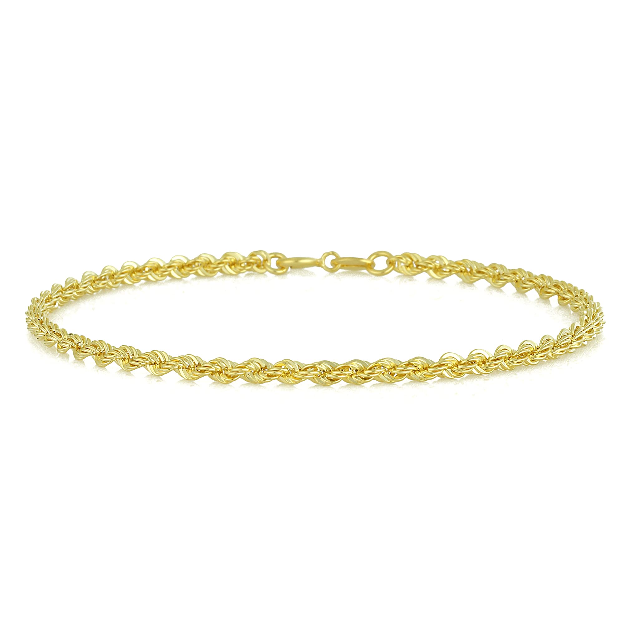 British Jewellery House Gold Chain Bracelet for Women | 9ct Gold Rope Twisted Chain Women Bracelet, Valentines Day Gift for Her, Gift for Girl, Gift for Daughter - 9K