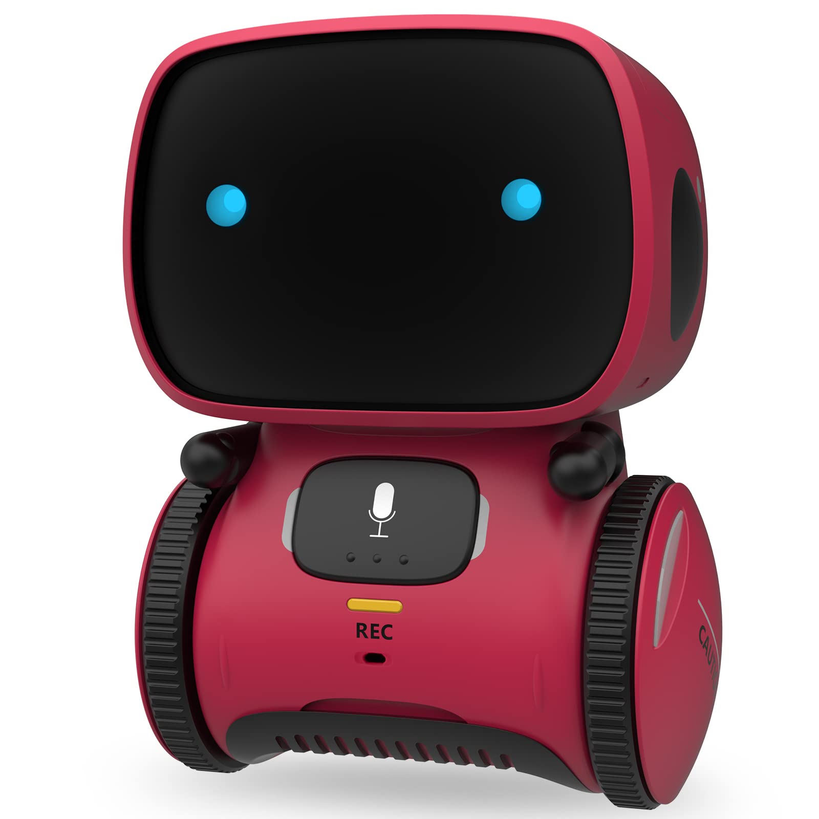 GILOBABY Interactive Smart Robot Toys, Intelligent Robot for Kids, Children Girls Robotic 3 Years Old Up, Touch Control & Voice Control, Dance, Sing, Walk & Playback, Robotic Toys for Kids (Red)