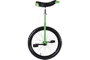 Kobe Toy | 24" Unicycle with Strong Steel Frame & Adjustable Seat, for Cycling, Outdoor, Sports & Exercise, Green