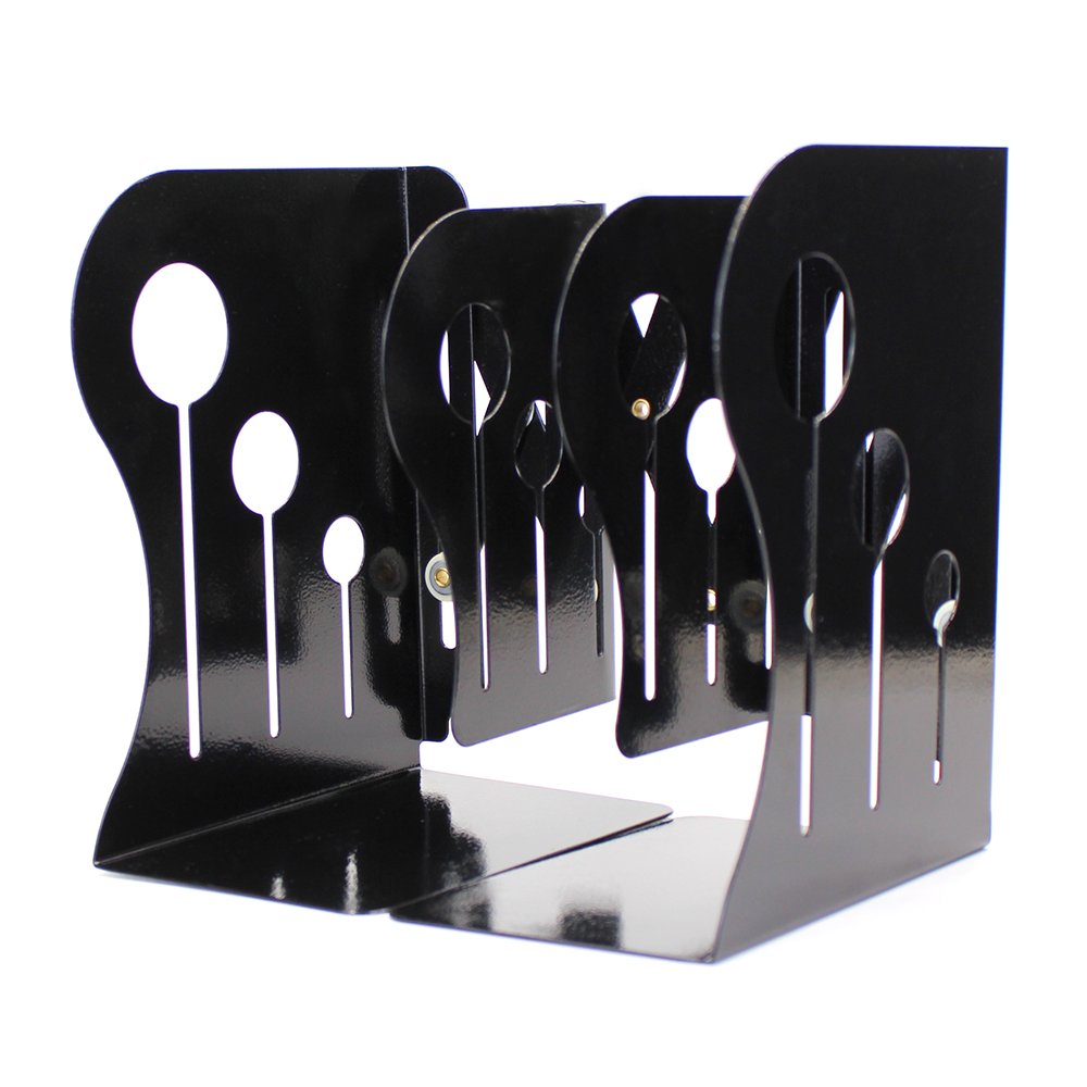 Lenhar Bookends Metal Iron Adjustable Books Holder Stand Desk Heavy