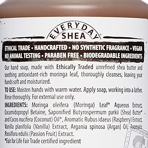 Alaffia - Everyday Shea Liquid Hand Soap, Helps Clean, Moisturize, and Refresh Hands with Shea Butter, Moringa Leaf, Argan and Coconut Oils, Fair Trade, Vanilla Passion, 12 Ounces