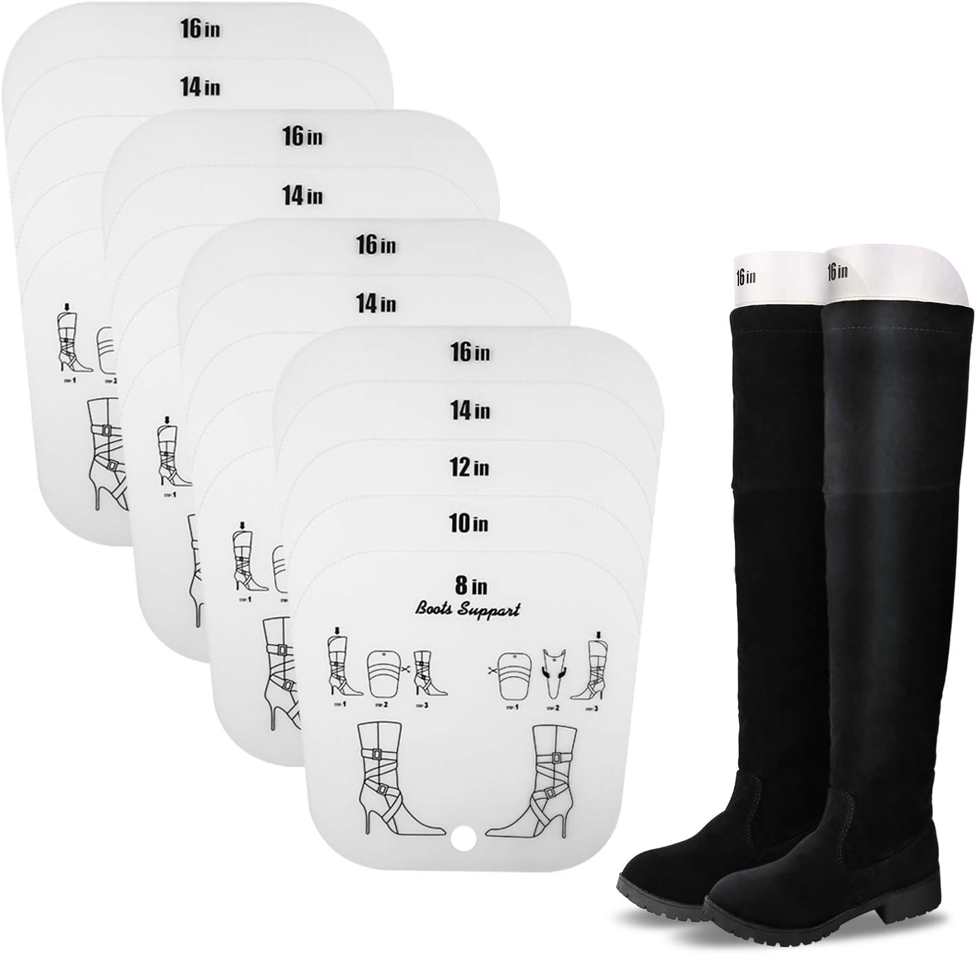 JJDPARTS Boot Shapers Form Inserts for Women and Men Trimmable Boots