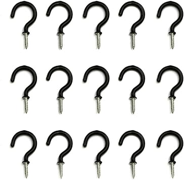 Amazon Com Aoyoho 60pcs Vinyl Coated Screw In Ceiling Hooks Cup