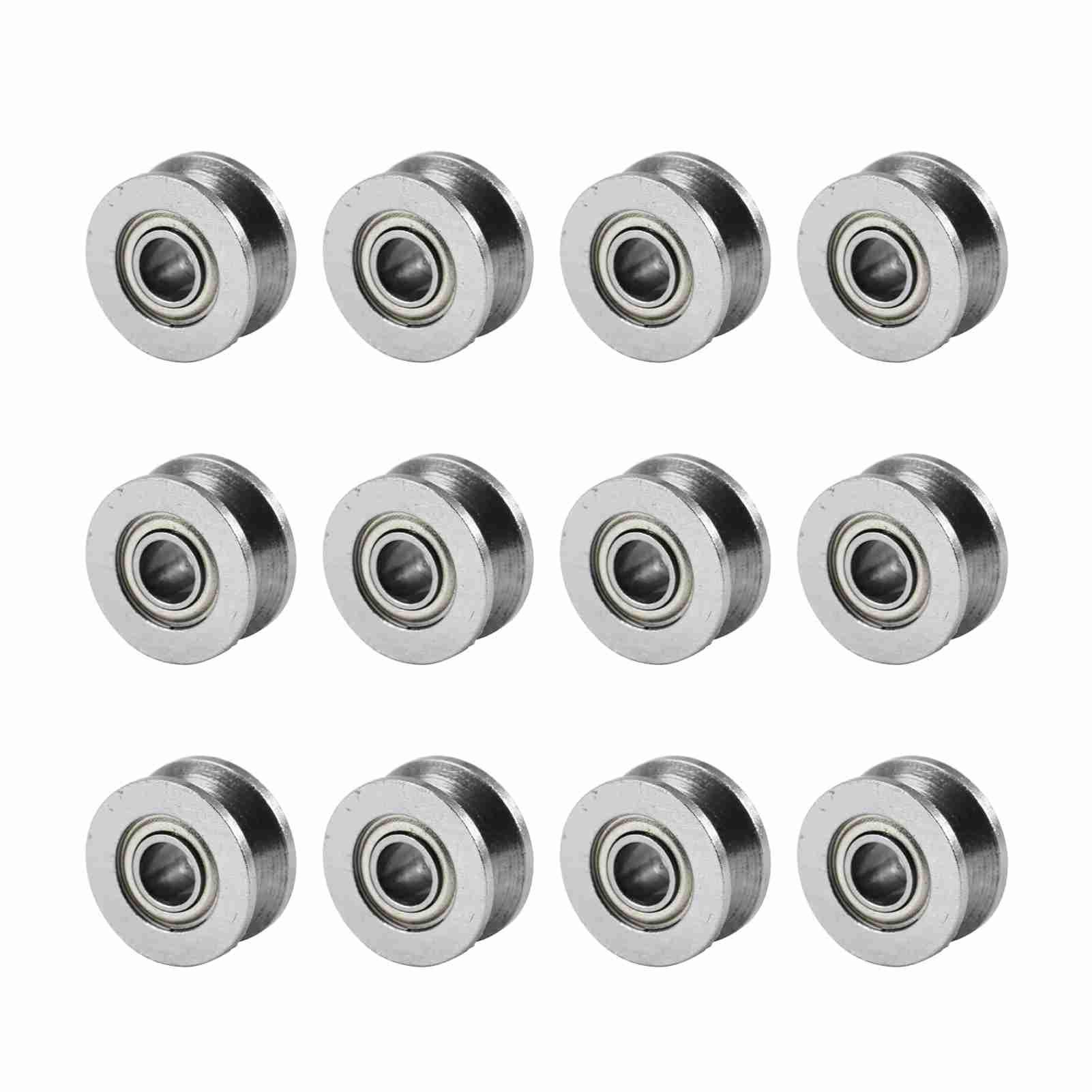 V624ZZ V Groove Ball Bearing Pulley 10pcs for Rail Track Linear Motion System 4 * 13 * 6mm