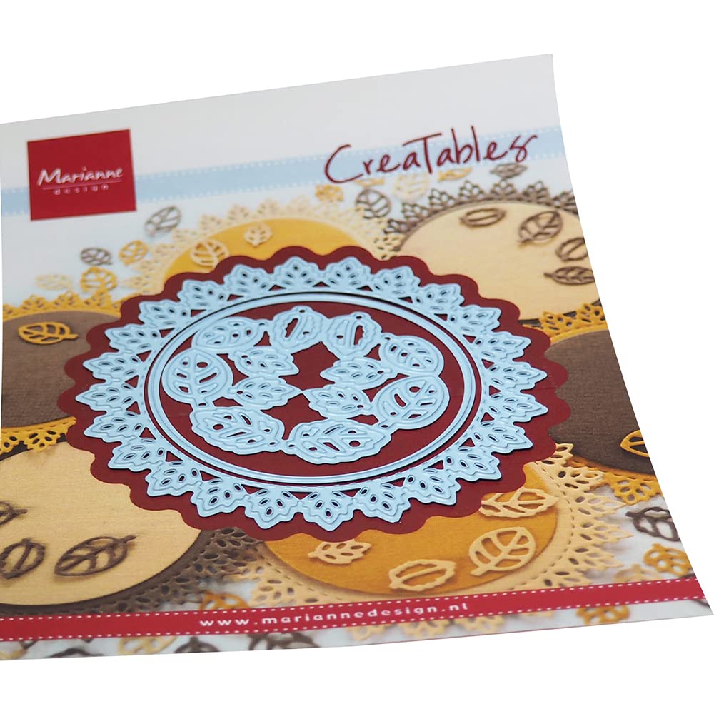 Marianne Design Creatables, Mini Doily Leaves, for Paper Craft Projects, Light Blue, One Size