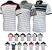 Enimay Men's Big and Tall Striped Polo Shirt Casual Short Sleeve Dress Shirt