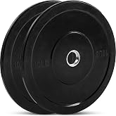 JFIT Olympic 2 Inch Grip Plates and Bumper Plates for Barbell - Single Weights or Sets of 2 (Muliple Weights)