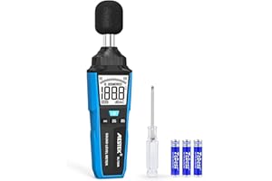 MESTEK Decibel Meter Sound Level Meter Digital SPL Meter 30-130dB MAX Data Hold with Backlit LCD Display, A/C Weighted Noise Meter for Home Factory Noisy Neighbor Classroom