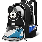 YOREPEK Soccer Backpack, Soccer Bag with Ball Holder and Shoe Compartment | Water Resistant Sport Equipment Bags Fit Basketball Volleyball Football, Youth Soccer Gifts