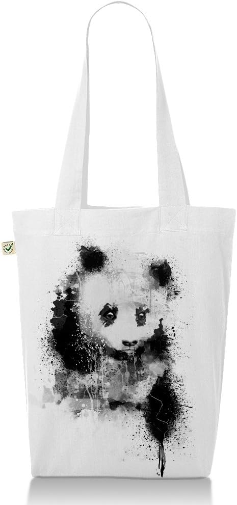Kane Grey - Panda printed White Organic Totebag - The Original