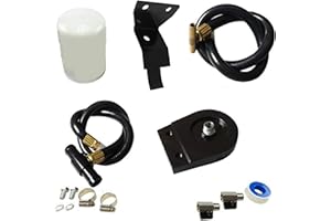 Black Coolant Filtration Kit w/Aftermarket Filter - Fits Ford 6.0L Powerstroke 2003-2010 Engines - DK Engine Parts