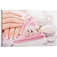 CILVI Beauty Salon Wall Pictures Nail Salon Decorative Pedicure and Nail Poster for Home Decor Mural Bedroom Decoration Wall Decor (With Frame,24x36 inch)