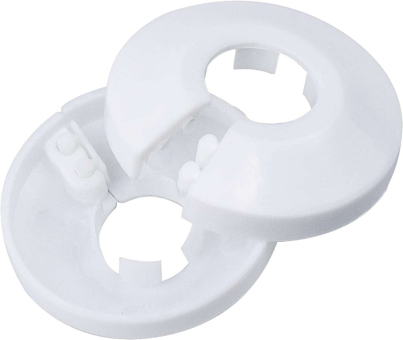 WEKON Set of 12 Pipe Collars White, Plastic Radiator Pipe Covers Pipe