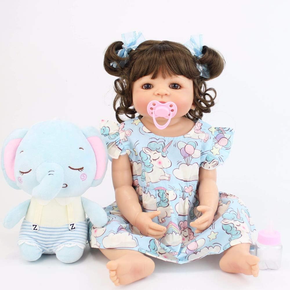Prezzo LVYE1 55Cm Silicone Pieno del Corpo del Vinile Reborn Bambola Bebe Giocattolo per La Ragazza Bonecas Principessa Neonato Bambini Bagno Toy Bello di Compleanno Regalo Offerte
