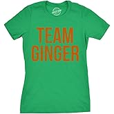 Womens Team Ginger T Shirt Funny Cute Red Head St Saint Patricks Day Irish Tee