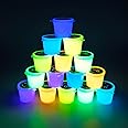 15 Pack Glow in The Dark Slime, Crystal Galaxy Slime, Including Blue, Pink, Yellow, Orange etc, Slime Party Favors, Soft and Non-Sticky, for Educational Stress Relief Slime Toys for Girls Boys