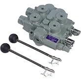 RD522CCAA5A4B1 Hydraulic Valve Compatible with 2 Spool 25 GPM PRINCE 9-6702 | Double Acting Replacement Valve Heavy Duty High Pressure Control Valve for Agricultural Machinery