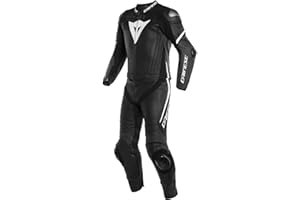 Dainese Laguna Seca 4 Leather Two-Piece Suit (60) (Matte Black/Matte Black/White)