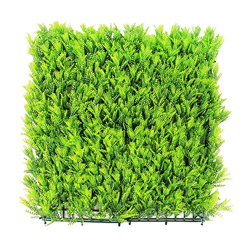 ULAND Artificial Hedges Panels, Outdoor Greenery Ivy Privacy Fence Screening, Home Garden Wedding Decoration (6, A017 Green)