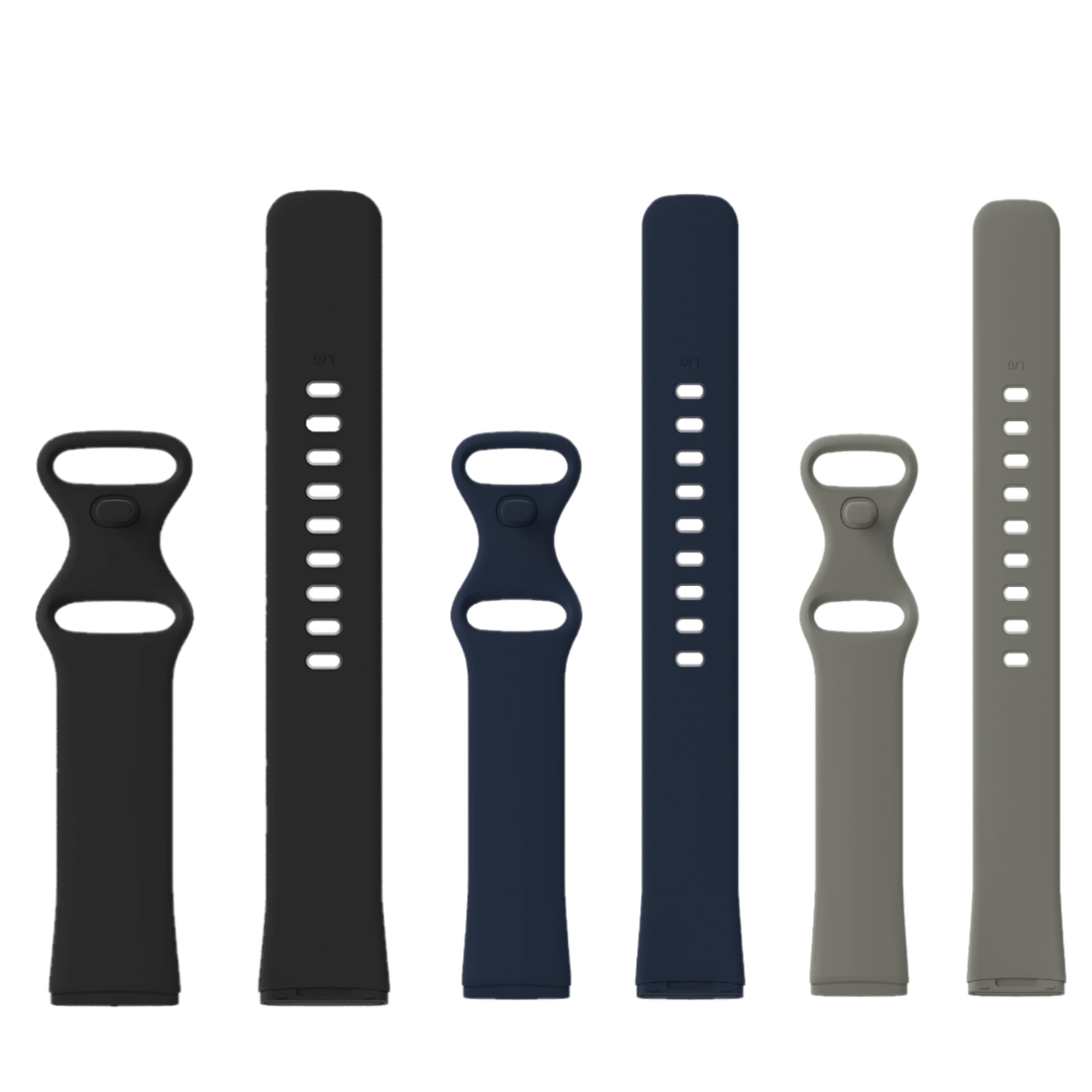 Panda Bobo Strap Replacement Watch Bands Compatible with Fitbit Versa 4/Versa 3 & Sense/Sense 2 – Unisex, Soft Waterproof Material, Secure Clasp, Quick Release (Large, Pack A – 3 Straps)