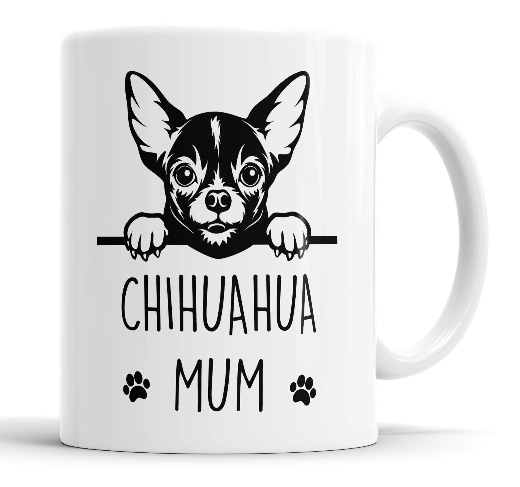 Faithful Prints Chihuahua Mum Mug Pet Present Chihuahua Dog Mum Dad Friend Joke Funny Gift Cup Birthday Christmas, Ceramic Mug