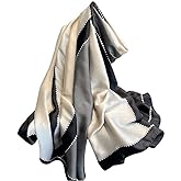 Aufeel Fashion Scarves 100% Satin Silk Scarf Long Lightweight Sunscreen Shawls Wraps for Women Hair Scarves