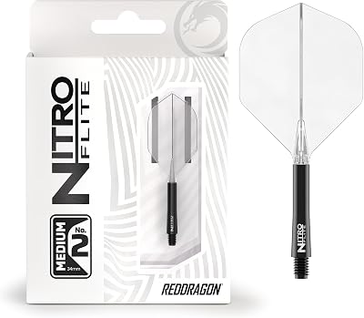 Red Dragon Nitro Flite Integrated Flight & Shaft System No.2 Black Clear Medium