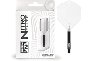 RED DRAGON Darts – Nitro Flite Integrated Flight & Shaft System – No.2 Shape and Design - Available in Short, Intermediate & Medium - Available in Variety of Colours - Professional Darts Accessories