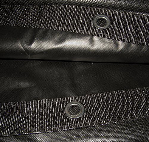 Tarp, Heavy Duty, Black 5' X 5' Feet Waterproof, 18 Oz. Vinyl w/Reinforced Edges (5' X 5' Feet, Black)