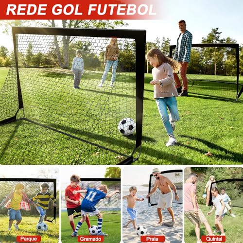 Golzinho Futebol, 120 * 90 * 90CM Trave de Gol, Trave Futebol, Goleira Rede Dobrável, Rede Portátil
