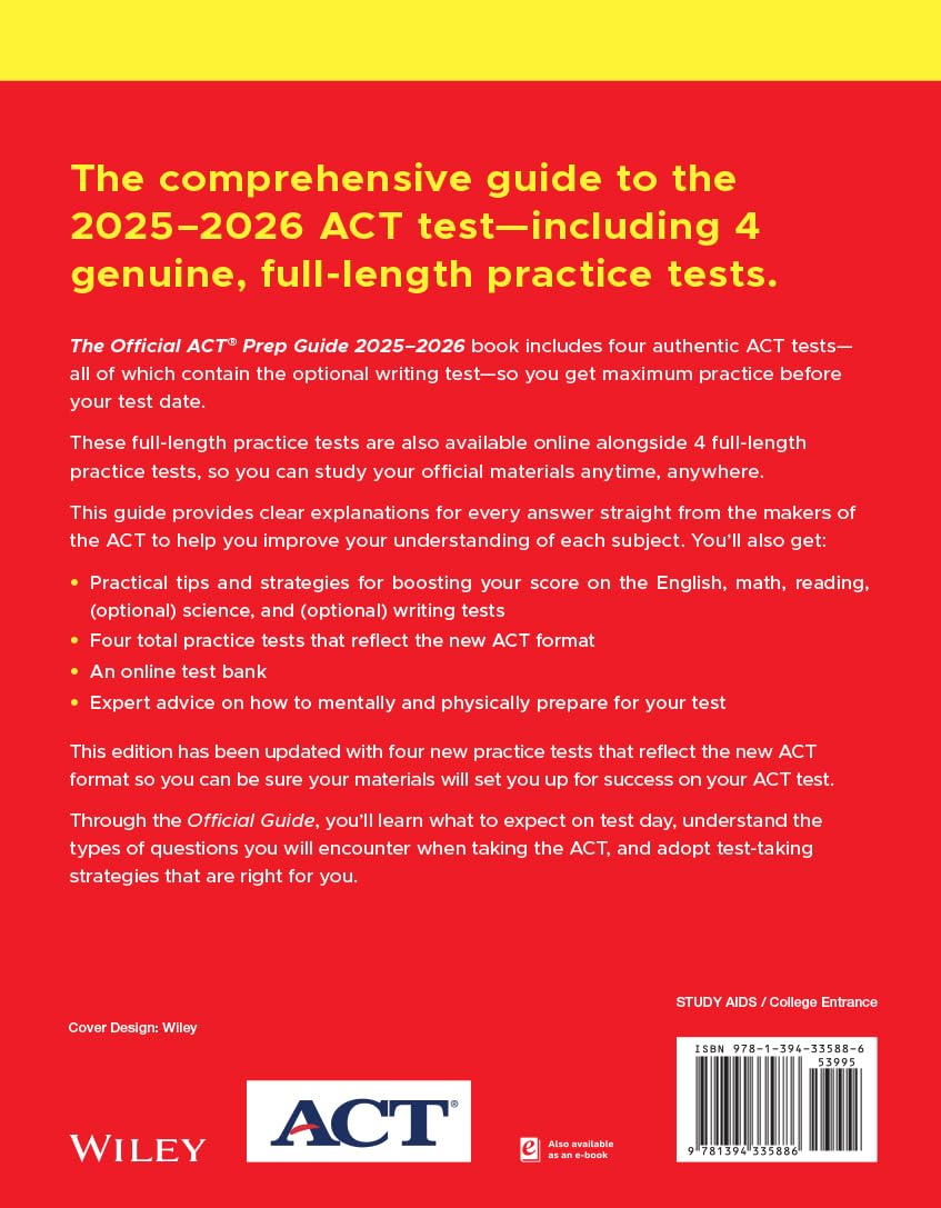 The Official ACT Prep Guide 2025 - 2026: Book + Online Course (Official ACT Prep Guides) The Official ACT Prep Guide 2025 - 2026: Book + Online Course (Official ACT Prep Guides) Paperback Kindle Audible Audiobook Audio CD
