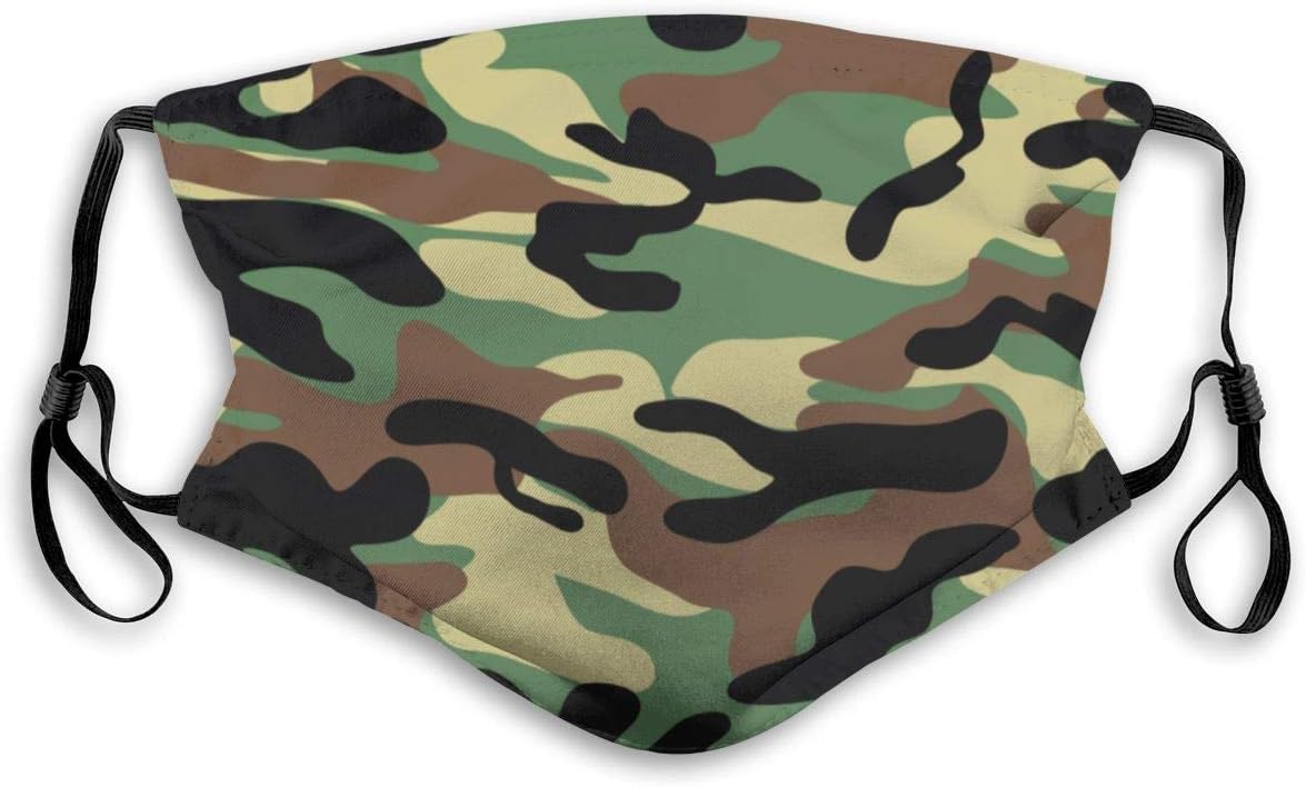 SGHGSAxbh Camouflage Dust Masks Full Face Mask with Free Adjustable Headgear Mask Full Face Mask Dust Masks with Two Replaceable Filters