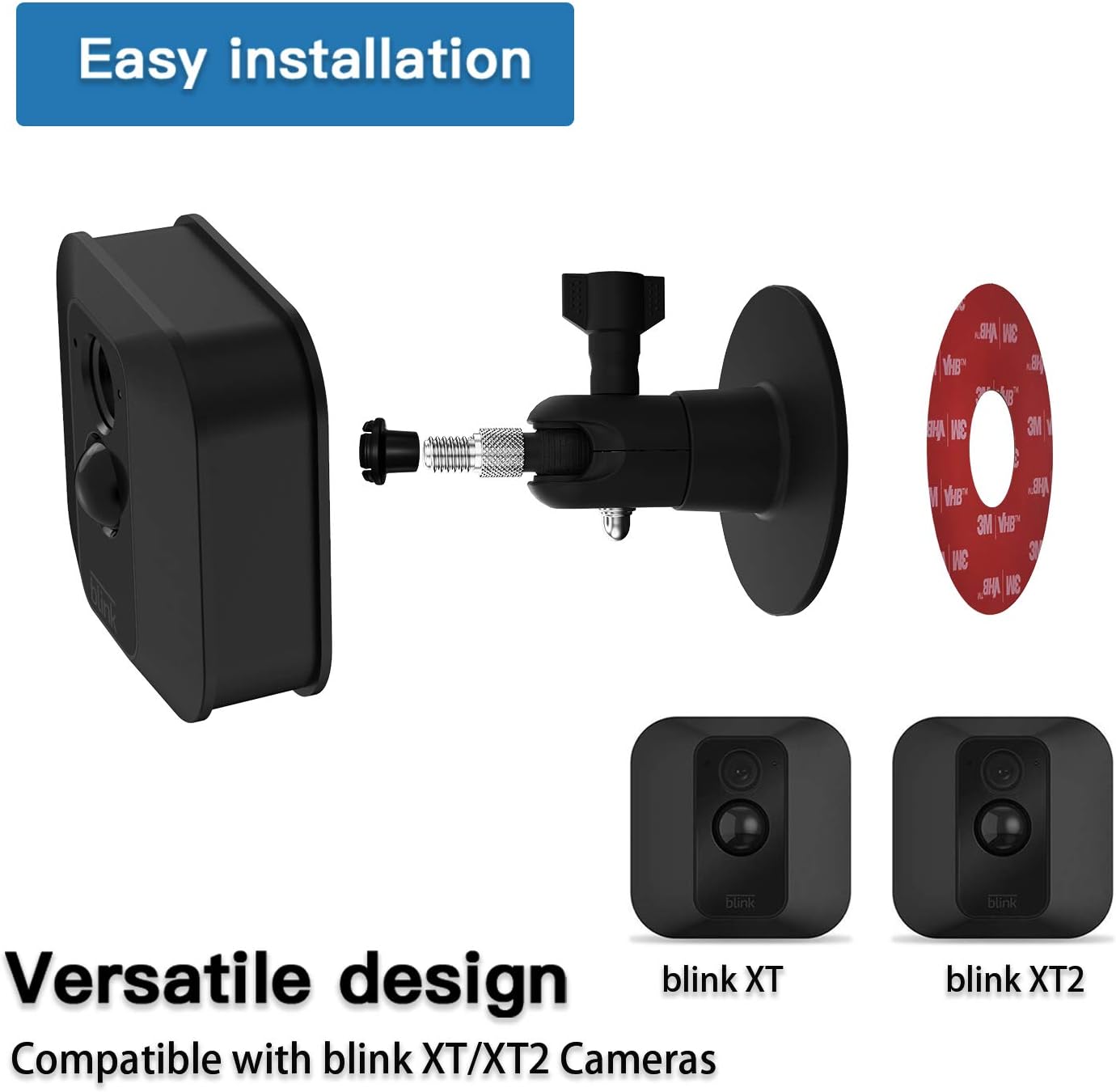 TIUIHU Screwless Wall Mount for Blink XT/XT2/Blink Outdoor 4/Outdoor 2K+/Blink Mini/Mini 2 and All-new Blink Outdoor/Indoor camera - Image 3