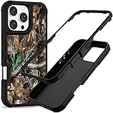 XWMHHP Compatible with iPhone 16 Pro Case Camo Leaf Design for Men Boys, 3-Layer Rugged Shockproof Hard Plastic Bumper +Soft Silicone Rubber Heavy Duty Protection Cover