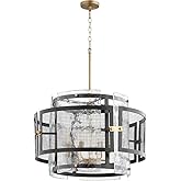 Cyan Design 11118 Panorama Chandelier, 6-Light 360 Total Watts, Noir/Aged Brass
